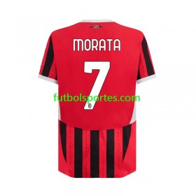 Camiseta AC Milan Alvaro Morata 7 Primera Equipación 2024/2025